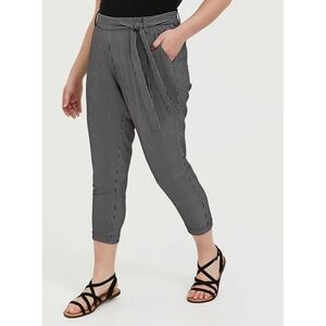 ✨2/$20 Torrid Pull On Taper Stretch Crepe High Rise Pant Black Plus Size 2 2X